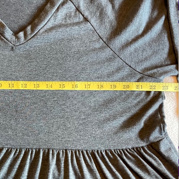 "For G and PL" Tiered Baby Doll Tunic Gray 2XL - Picture 3 of 7